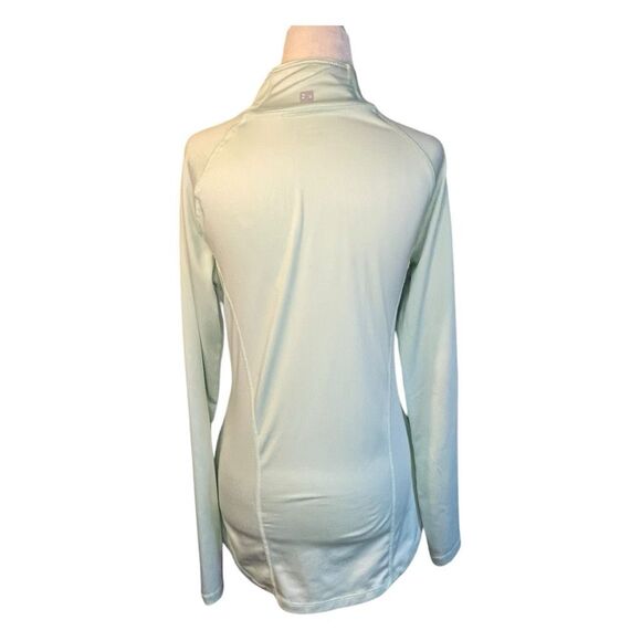 Hind Athletic Tech 1/2 Zip Shirt Jacket Mint Green Knit Long Sleeve Off-Center S - Picture 4 of 9